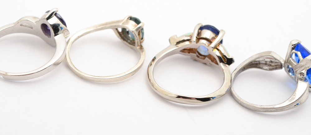 Sterling Silver Gemstone Rings