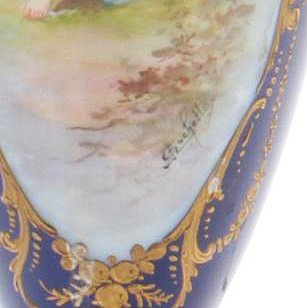 Antique Sevres Style Chateau des Tuileries Porcelain Urn