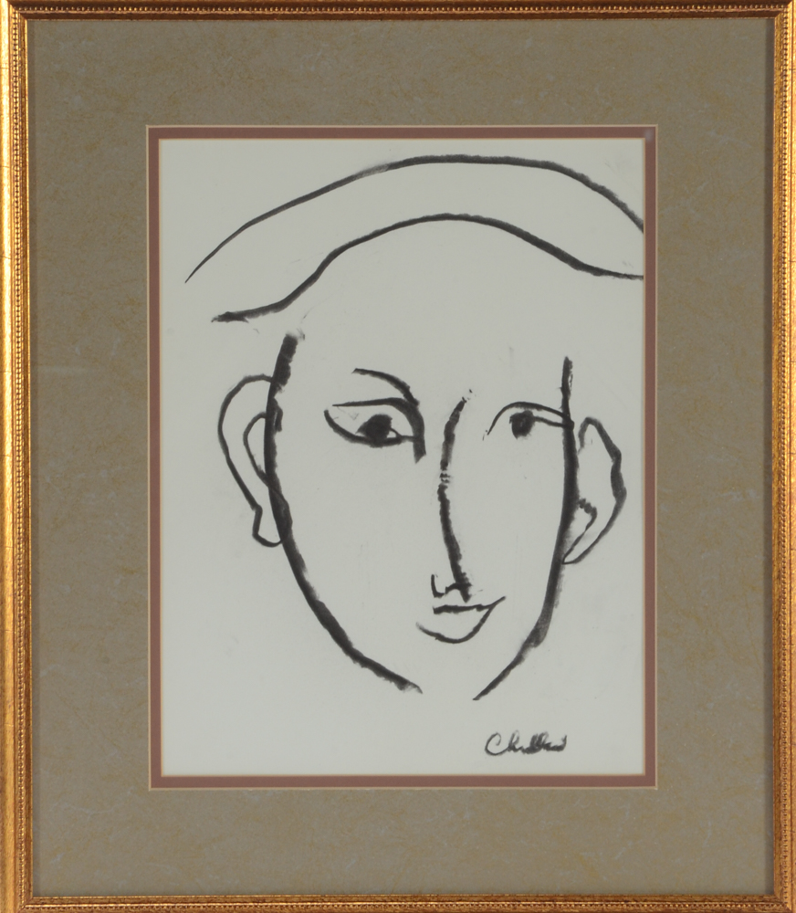 Paul Chidlaw Original Charcoal Portrait Drawing