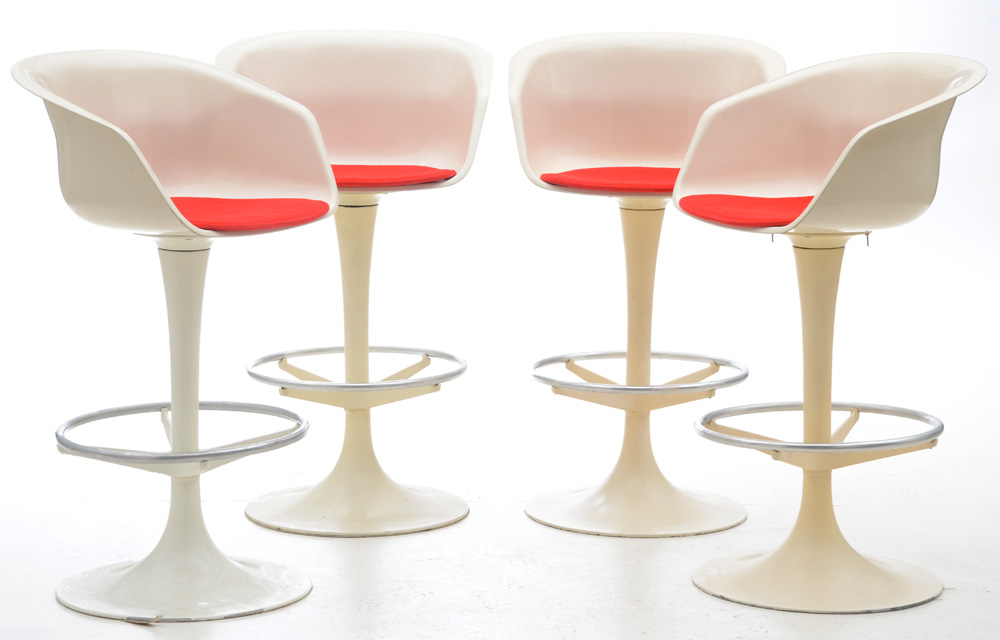 Set of Maurice Burke Tulip Bar Stools