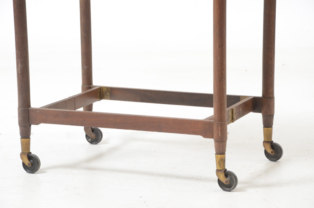 Vintage Collapsible Teak Tea Cart