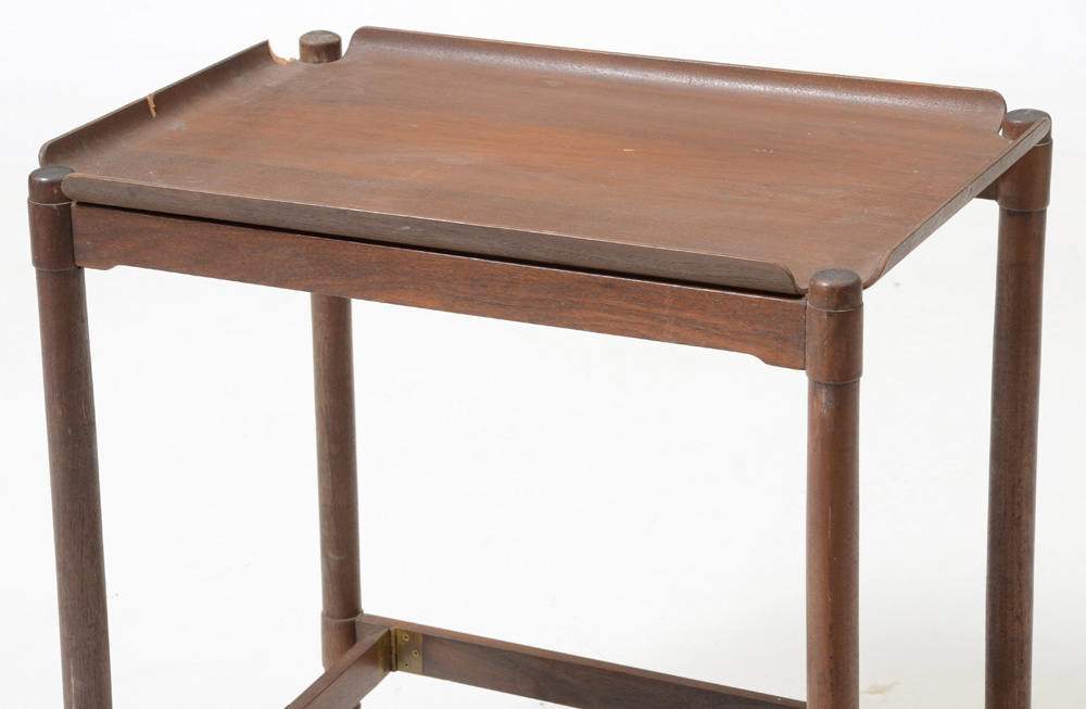 Vintage Collapsible Teak Tea Cart