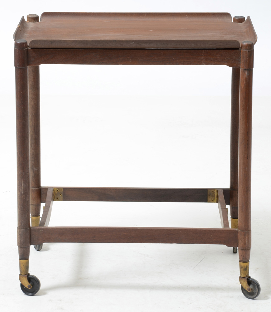 Vintage Collapsible Teak Tea Cart