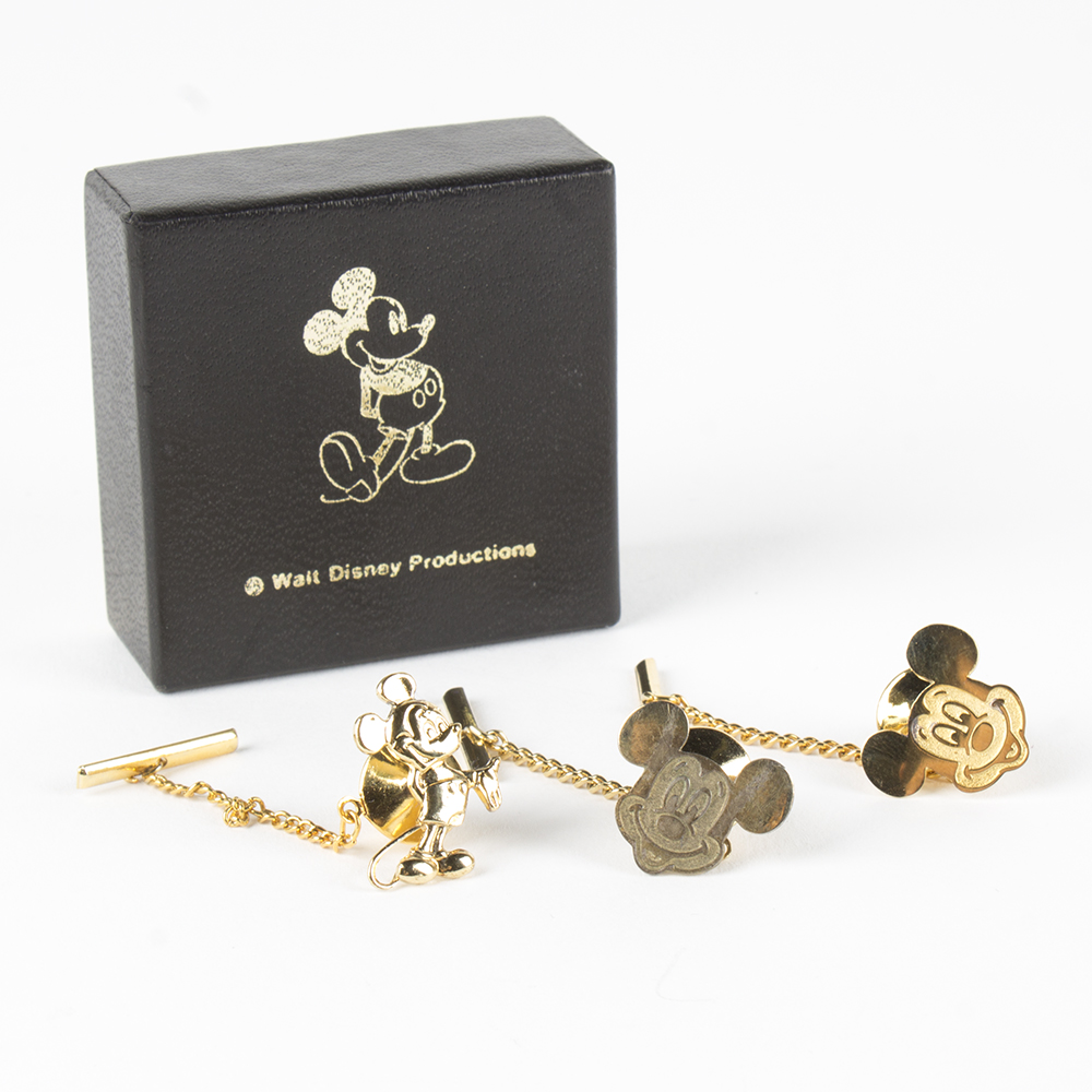 Sterling Silver Gold Wash Disney Mickey Mouse Tie Pins