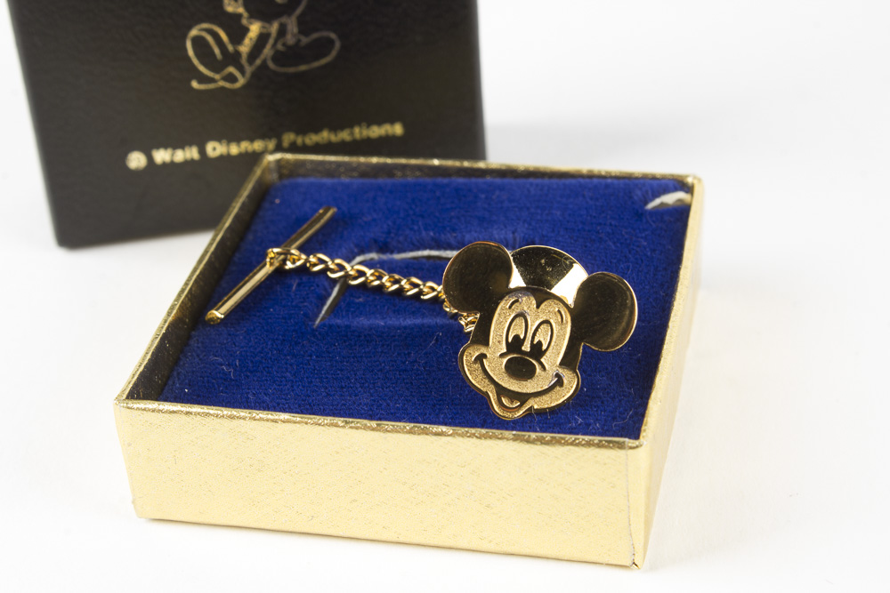 Sterling Silver Gold Wash Disney Mickey Mouse Tie Pins