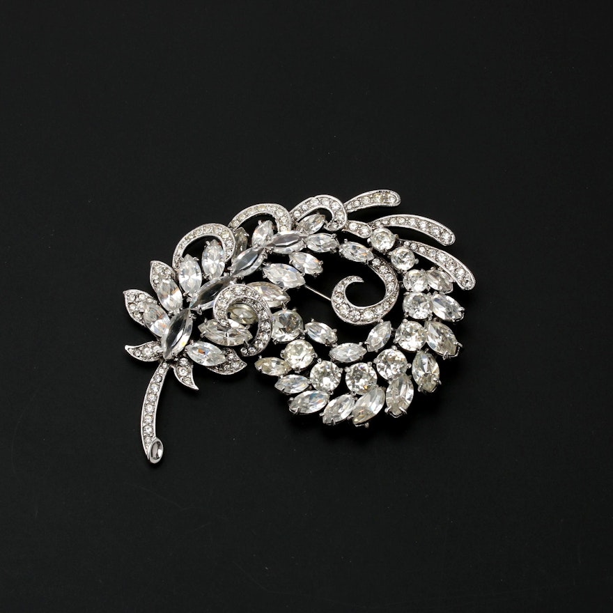 Eisenberg Ice Mid Century Foilback Brooch