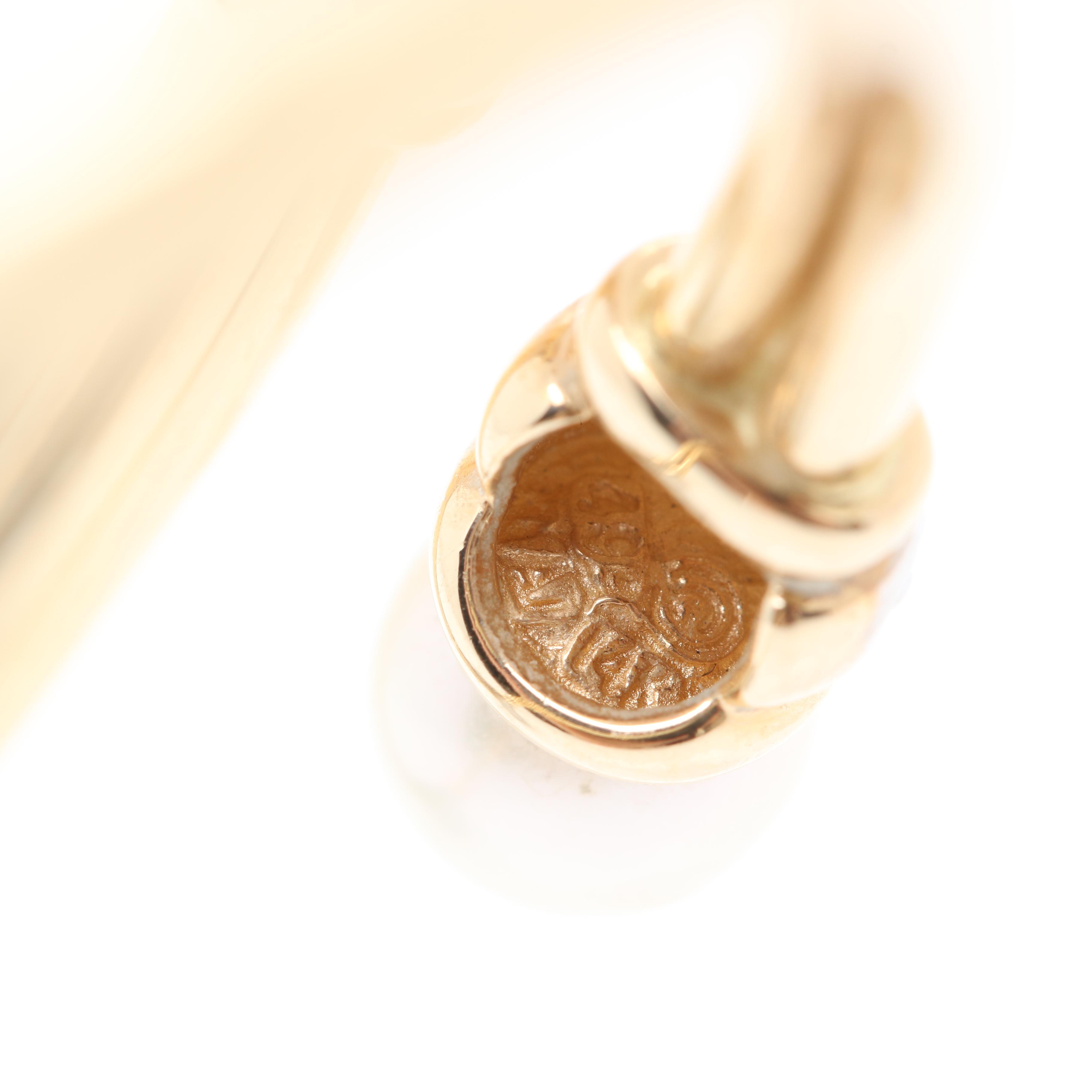 14K Yellow Gold Cultured Pearl and Diamond Bypass Bangle