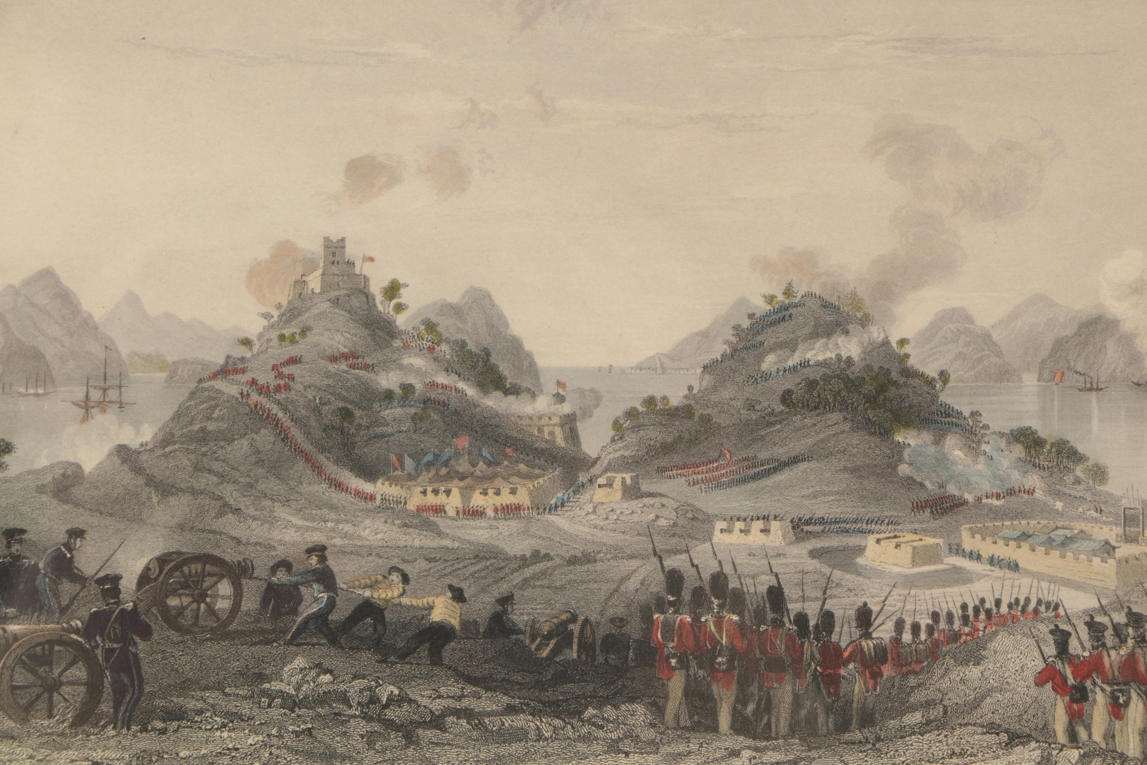 Color Engraving After T. Allom and H. Adlard "Attack and Capture of Chuenpee"