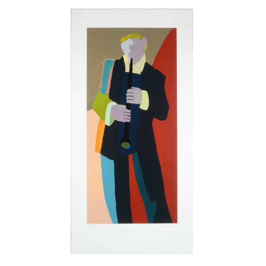 Sobol Limited Edition Serigraph of a Musician