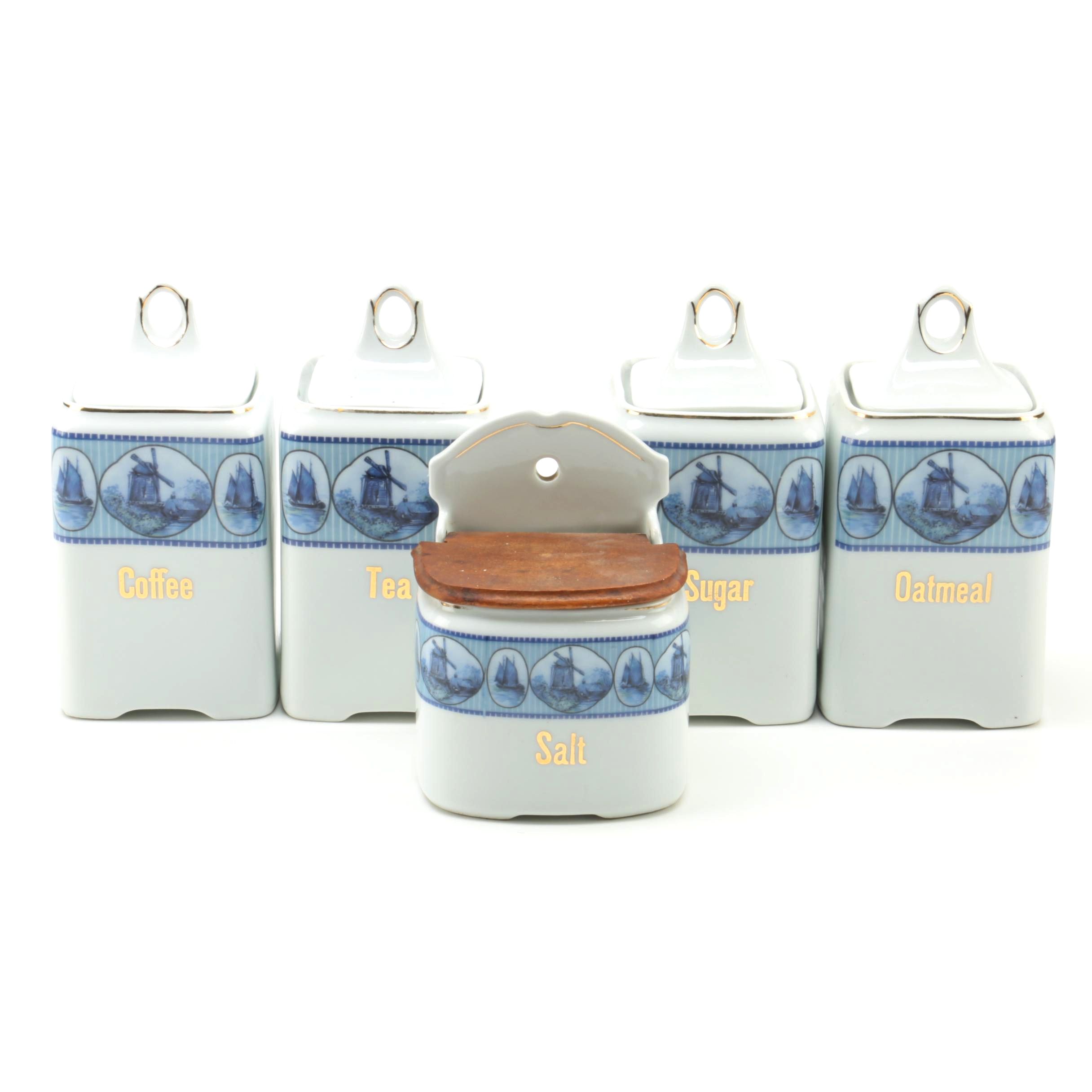 German Porcelain Kitchen Canisters