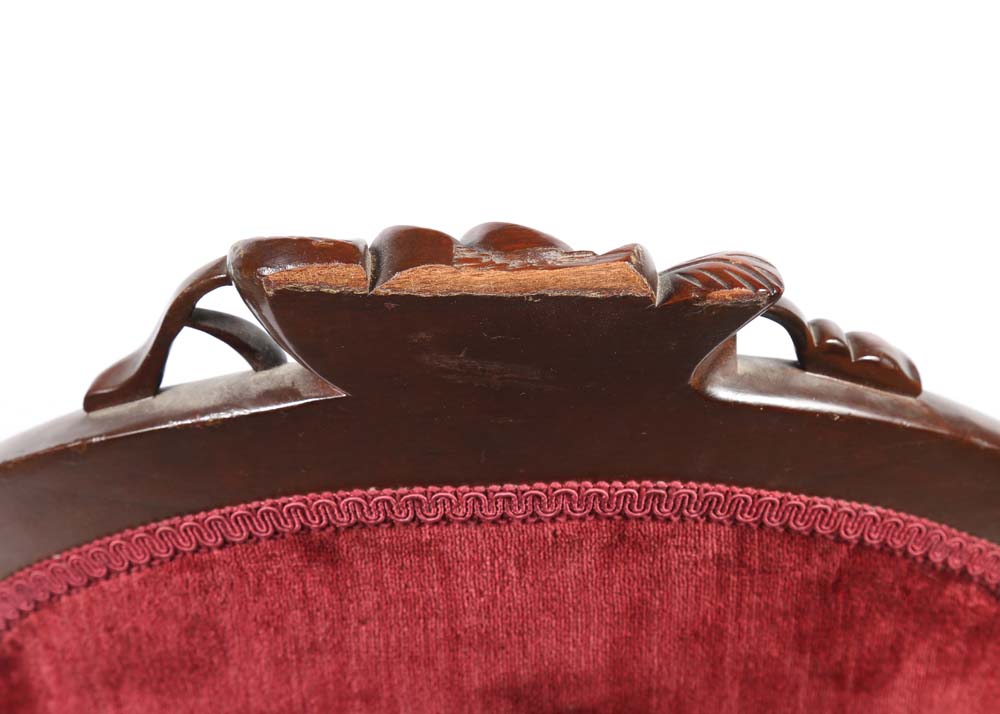 Pair of Victorian Style Upholstered Accent Chairs