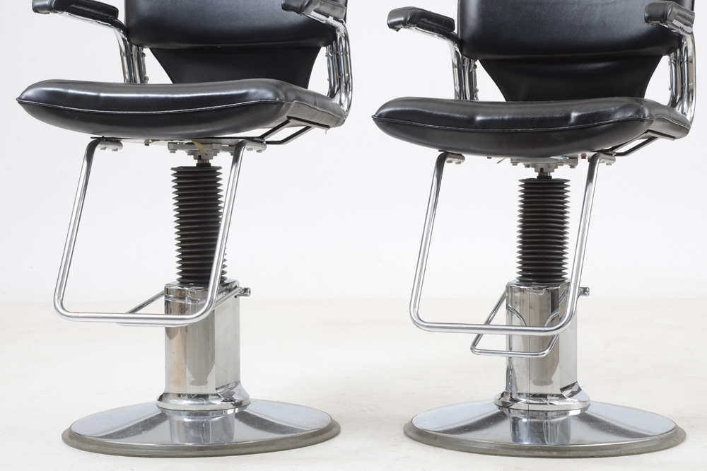 Pair of Black Salon Chairs