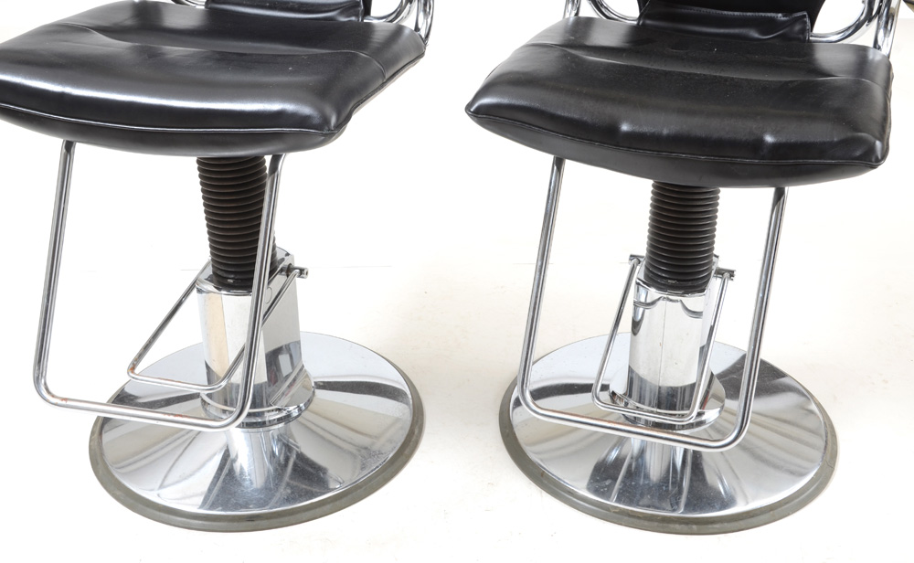 Pair of Black Salon Chairs