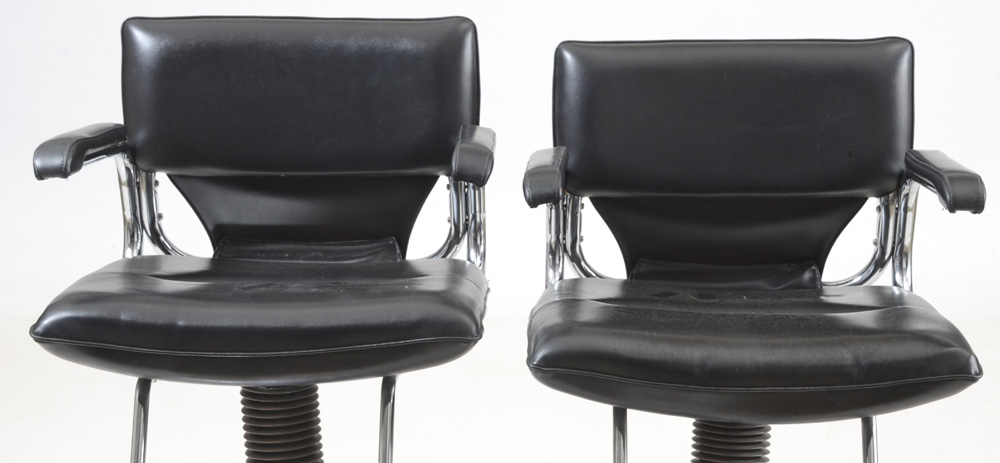 Pair of Black Salon Chairs