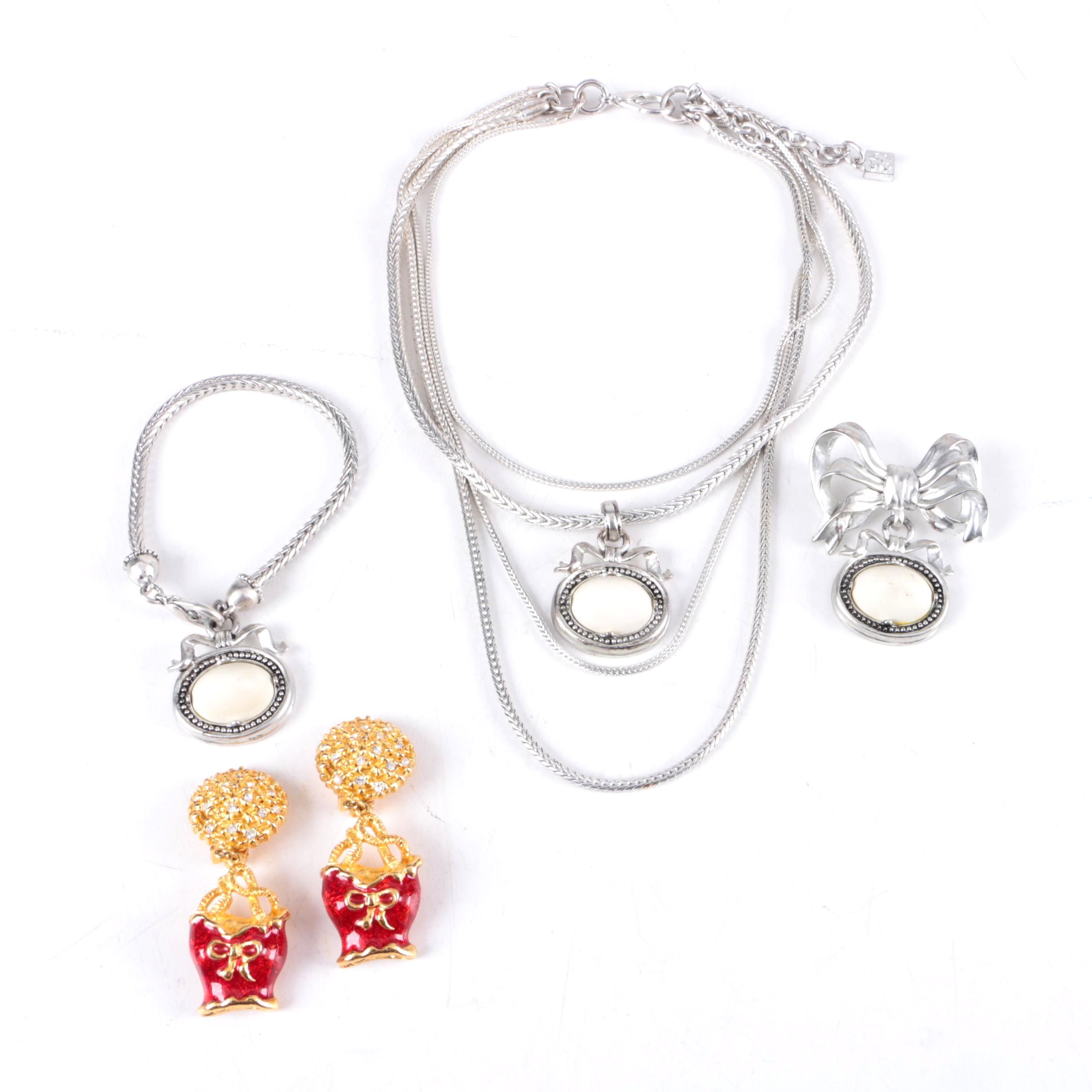 Selection of Jewelry Including Karl Lagerfeld and Natori