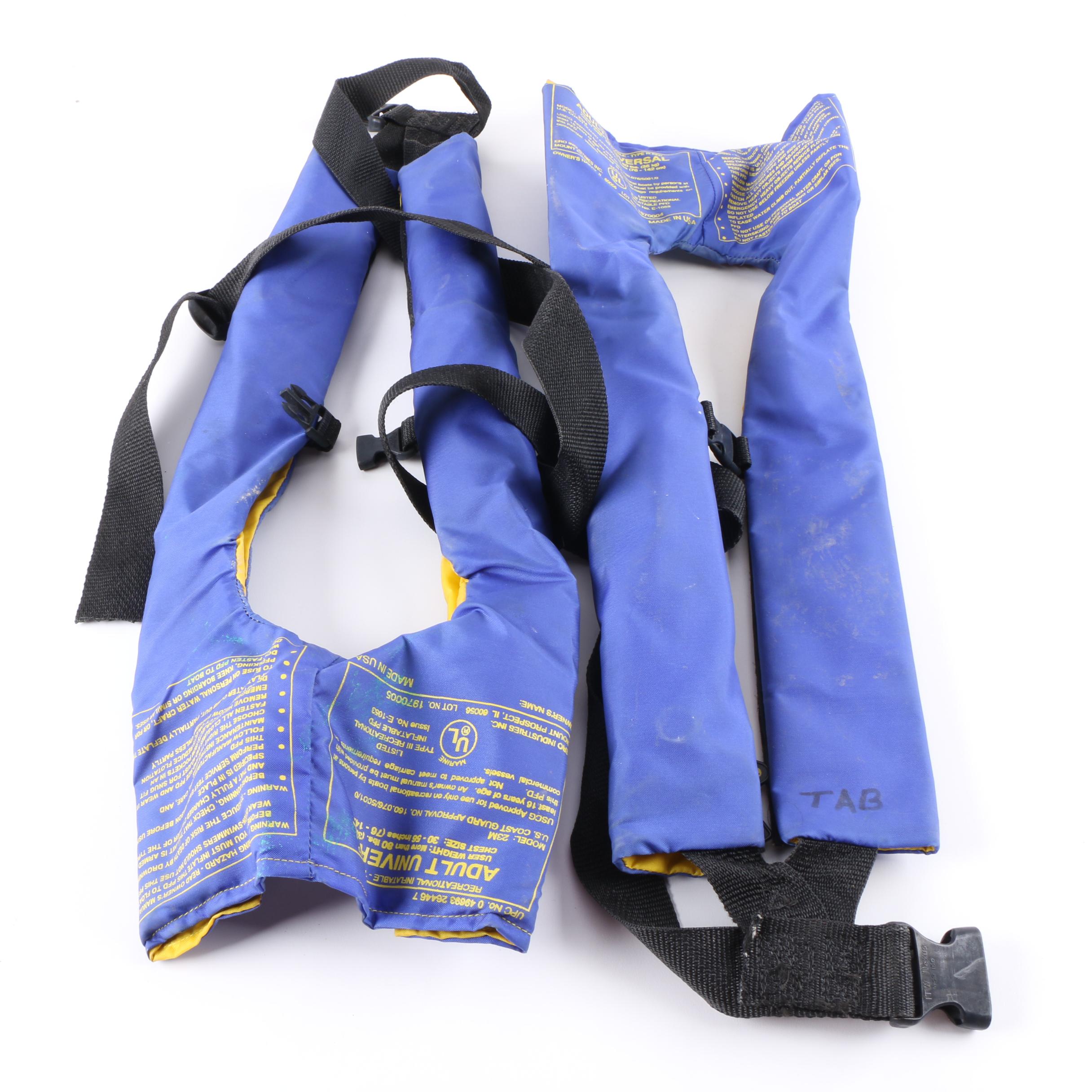 Vintage Plano Tackle Box with Adult Personal Flotation Devices