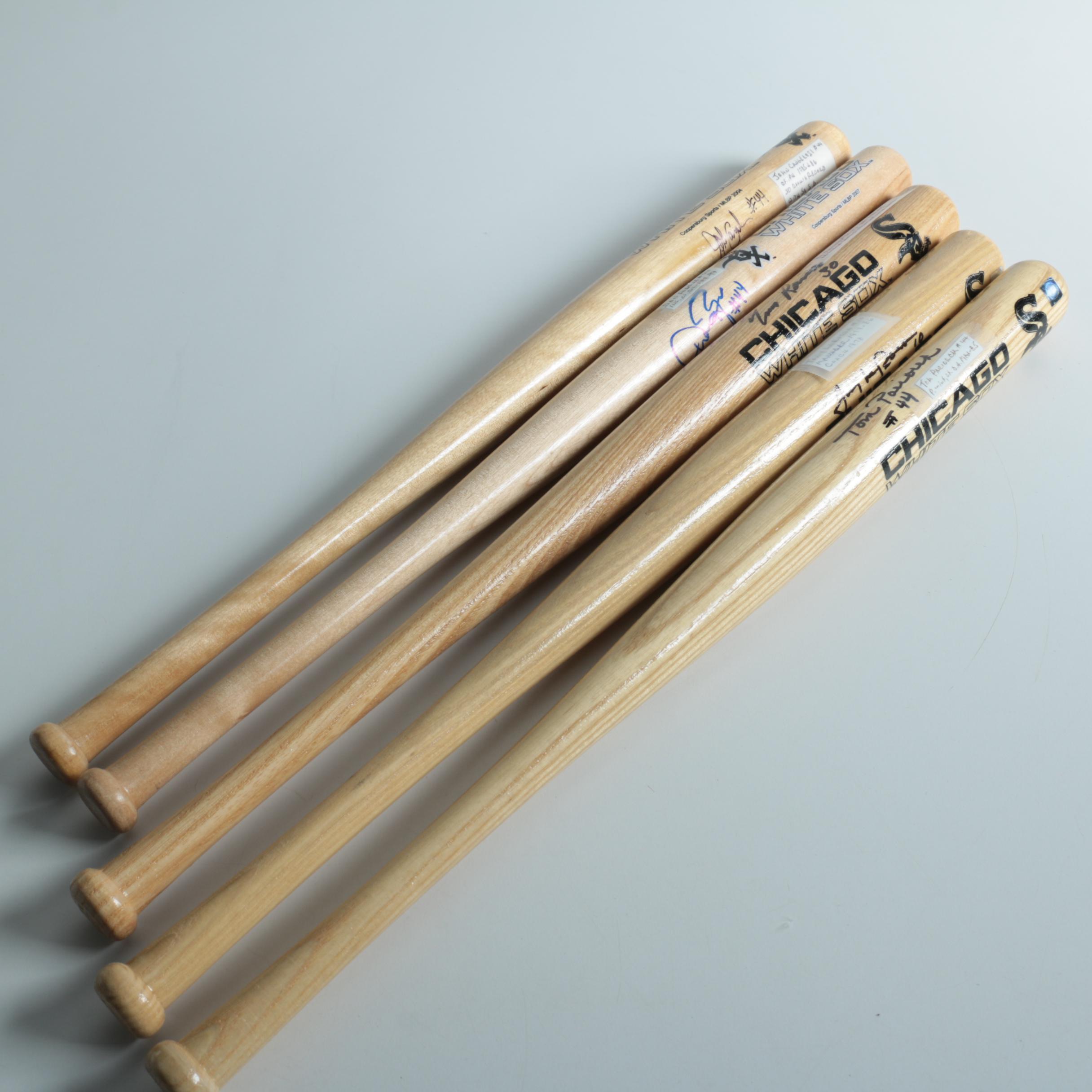 Autographed Chicago White Sox Miniature Baseball Bats