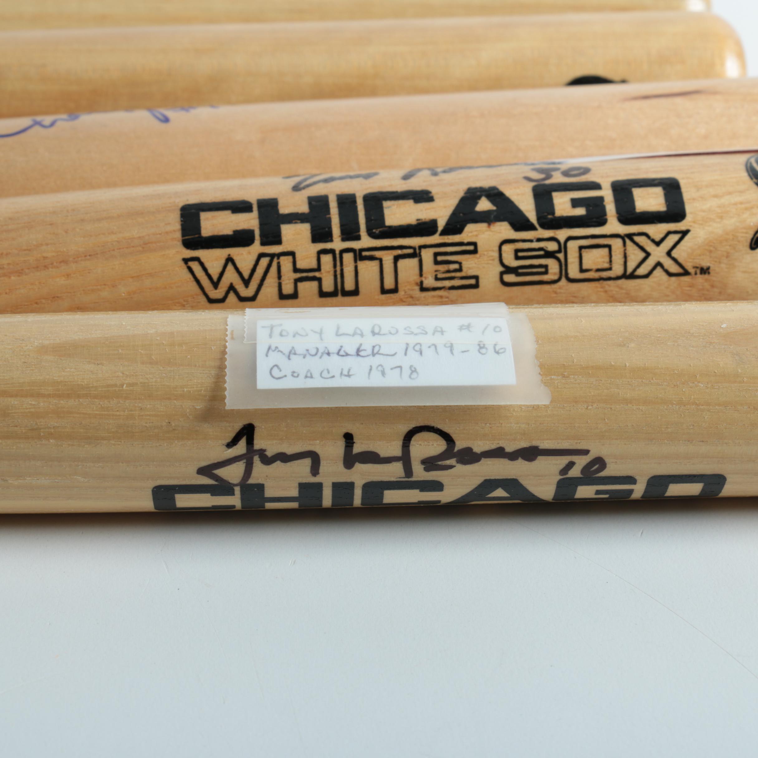 Autographed Chicago White Sox Miniature Baseball Bats