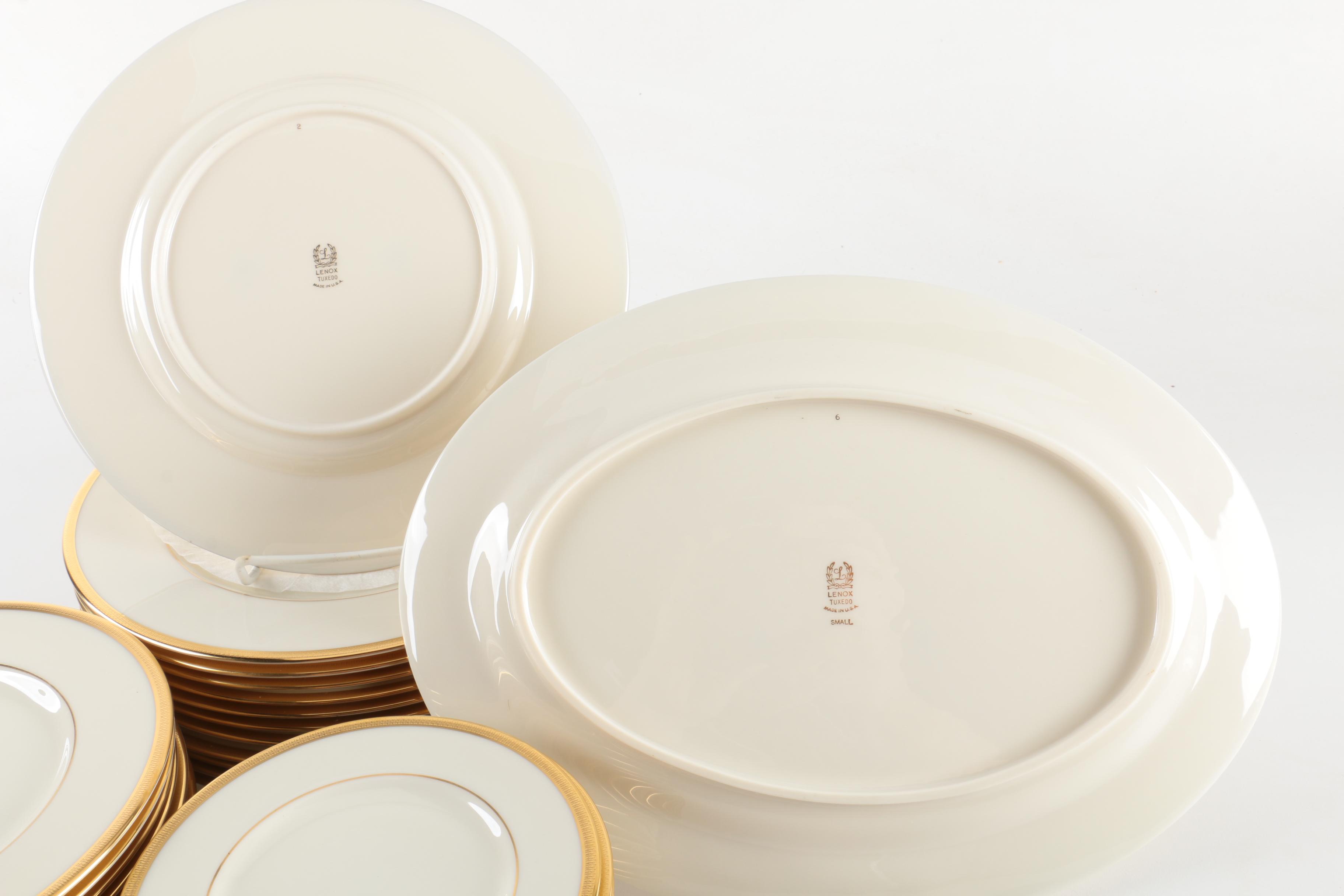 Lenox "Tuxedo" Porcelain Dinnerware and Serving Dishes