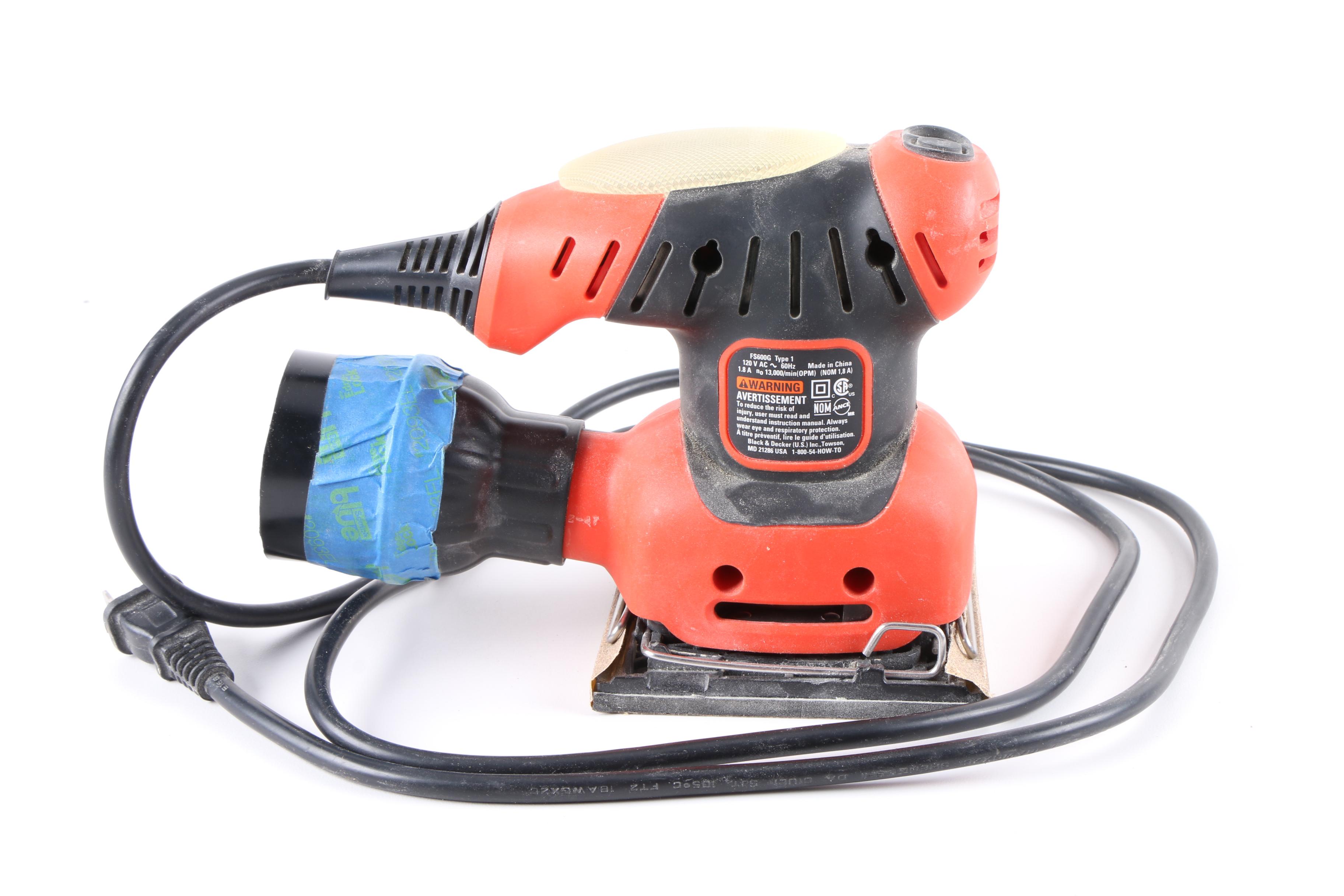 Porter Cable Model 382 Orbital Sander and Black & Decker Quarter Sheet Sander