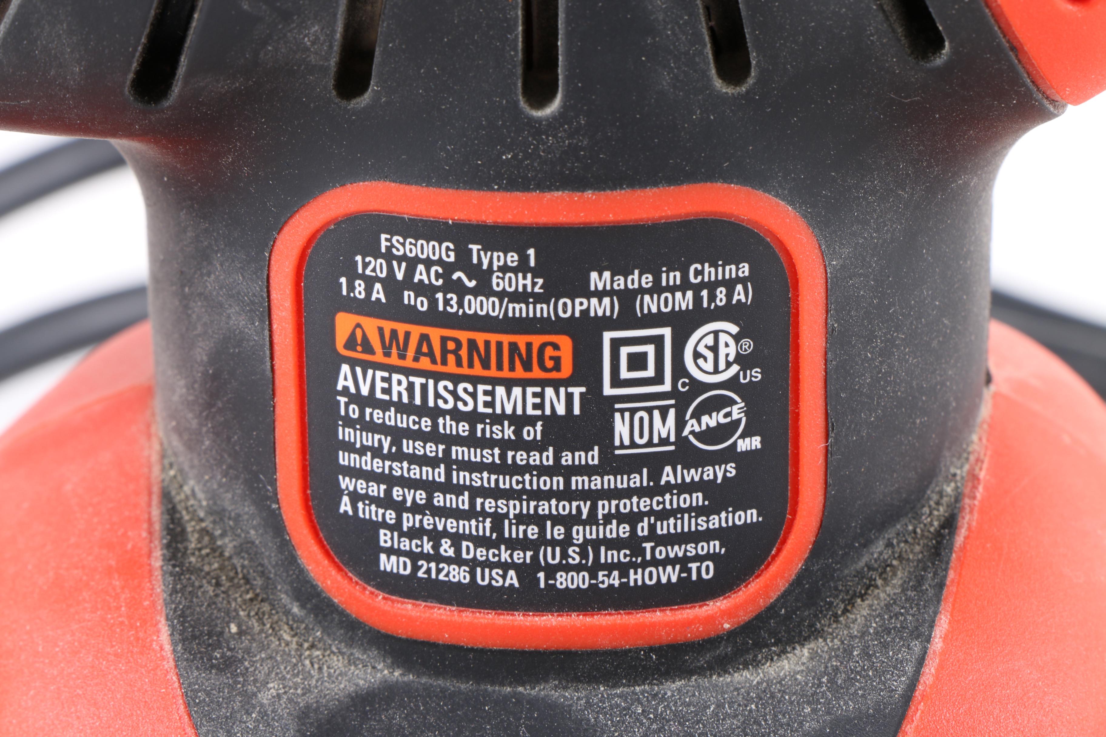 Porter Cable Model 382 Orbital Sander and Black & Decker Quarter Sheet Sander