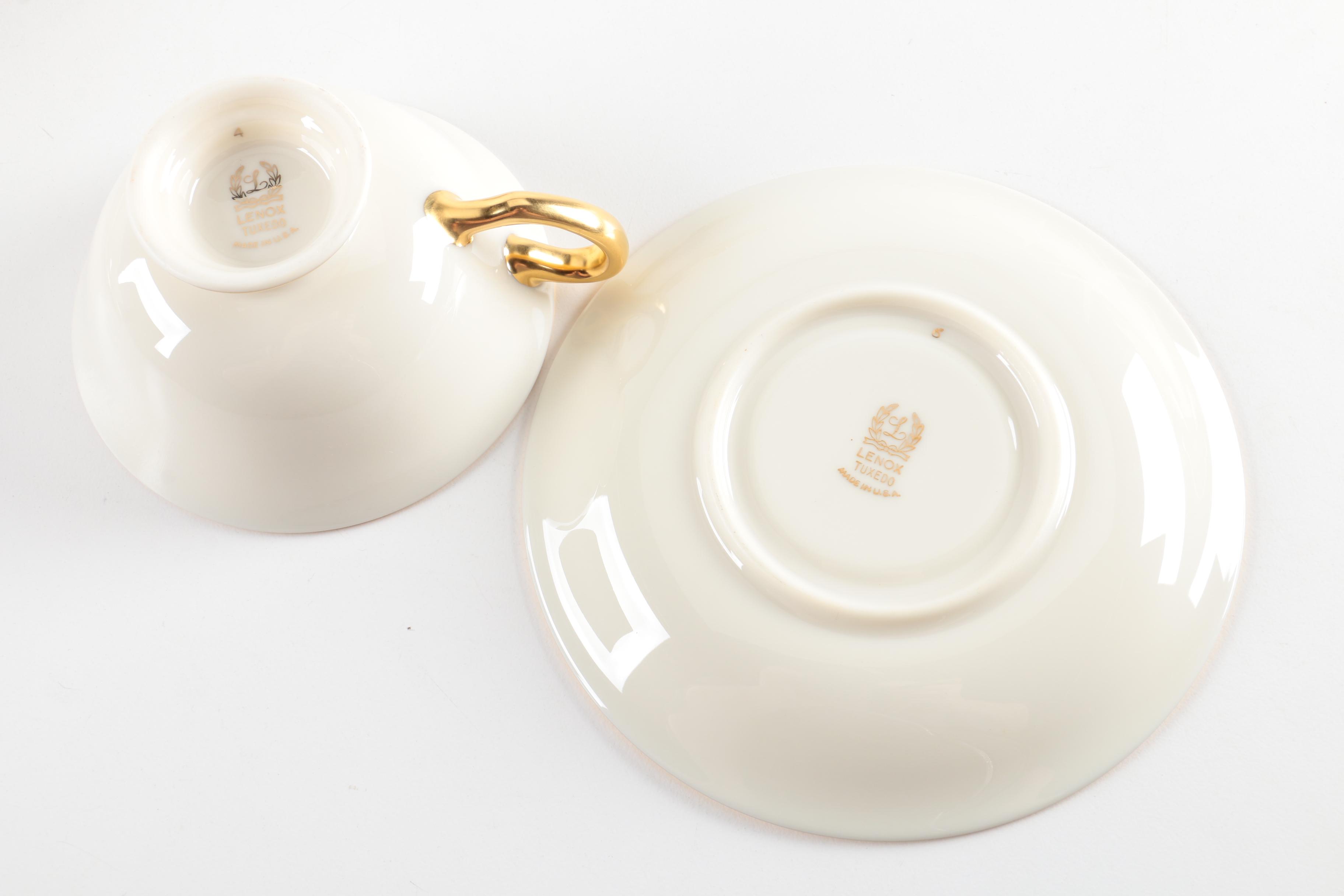 Lenox "Tuxedo" Porcelain Dinnerware and Serving Dishes