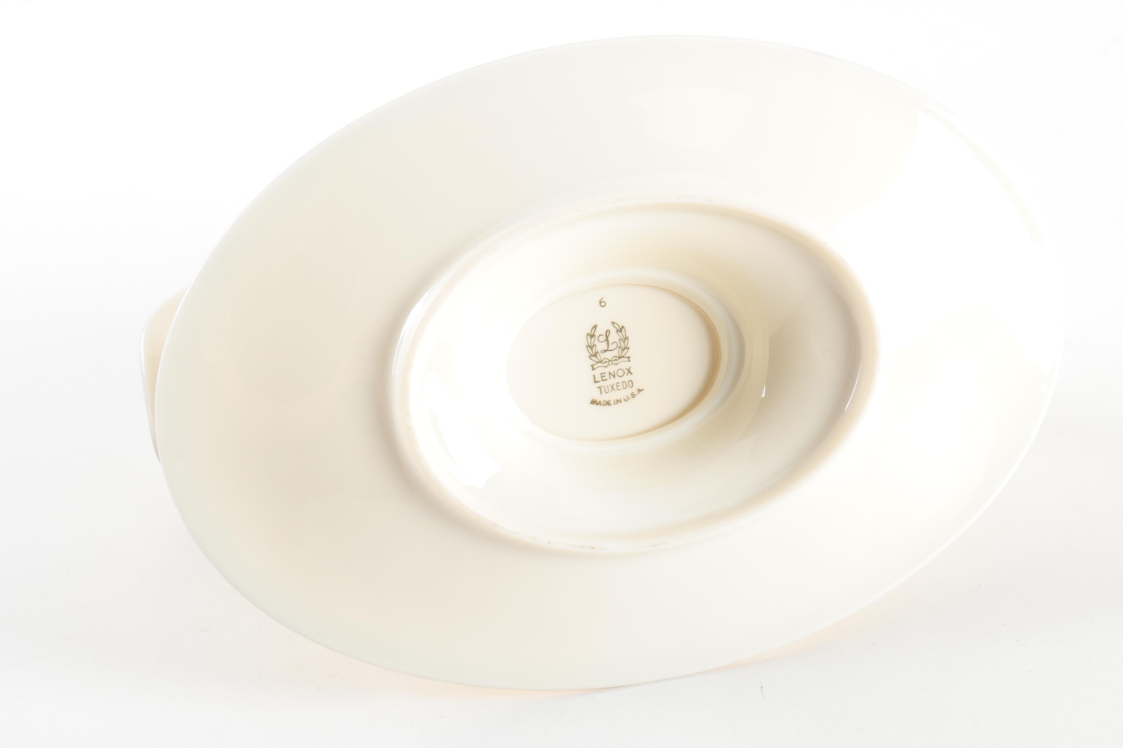 Lenox "Tuxedo" Porcelain Dinnerware and Serving Dishes