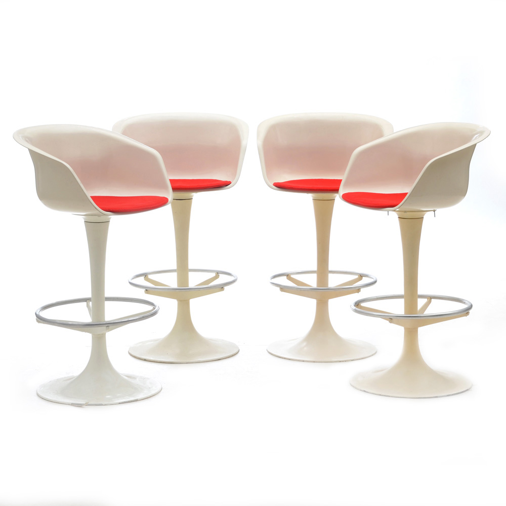 Set of Maurice Burke Tulip Bar Stools