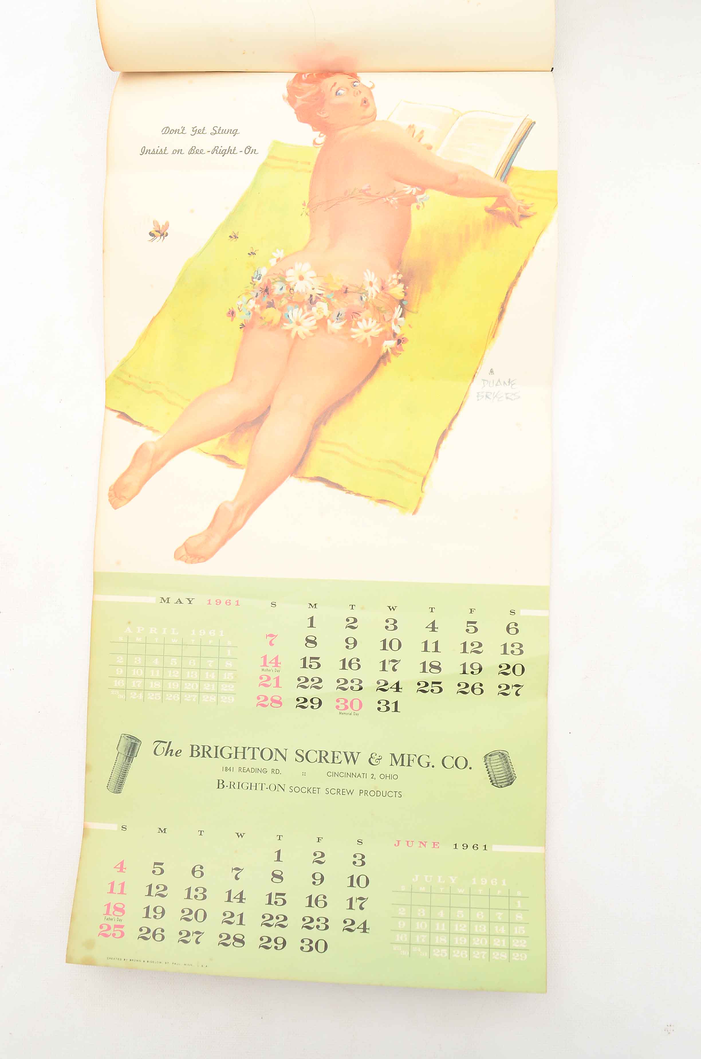Grouping of Vintage Advertising Calenders Including a Pinup