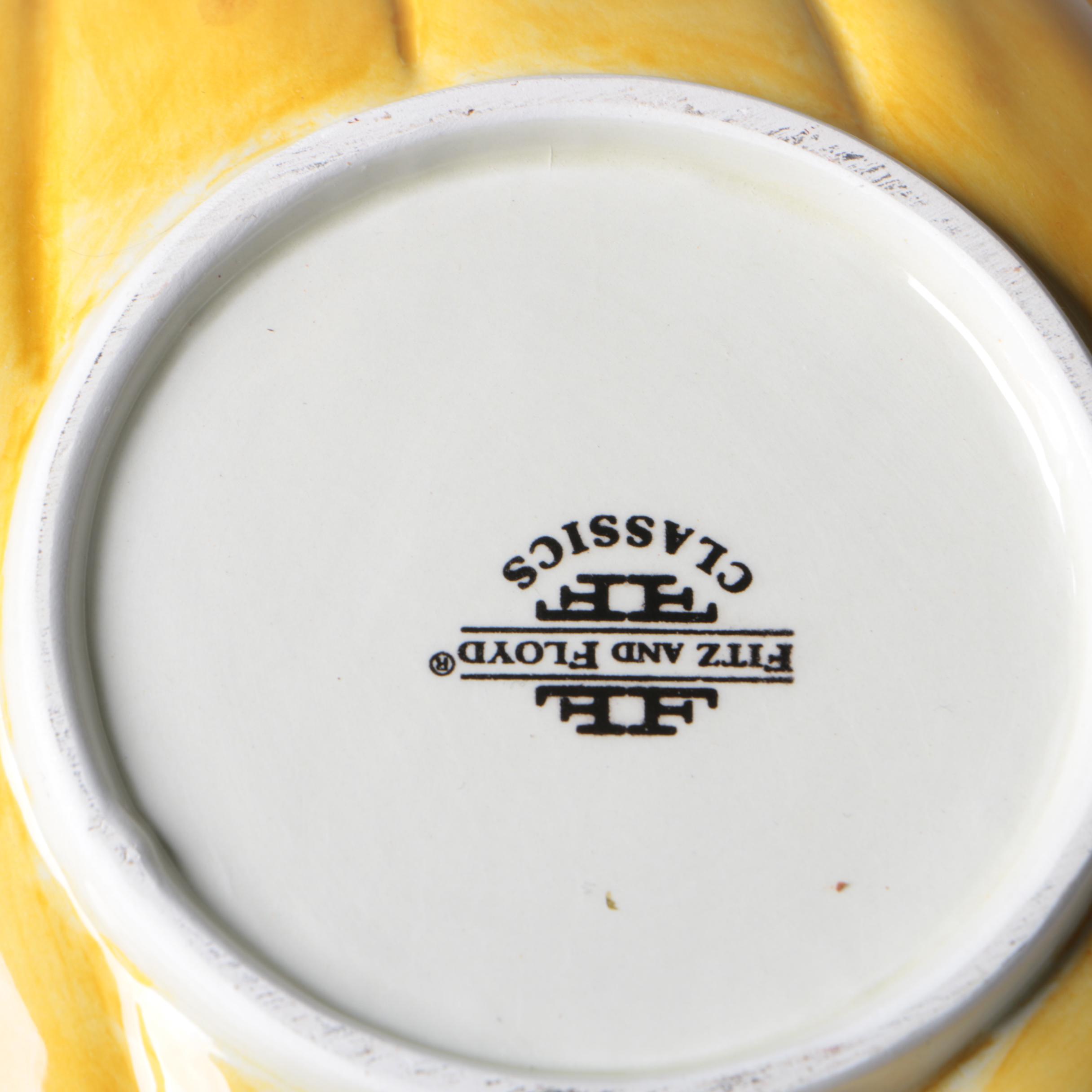 Fitz & Floyd "Carioca" Ceramic Banana Bowls