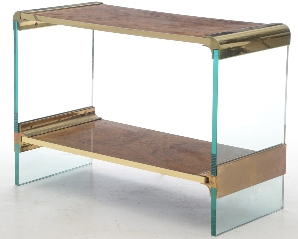 Modern Burled Accent Shelf