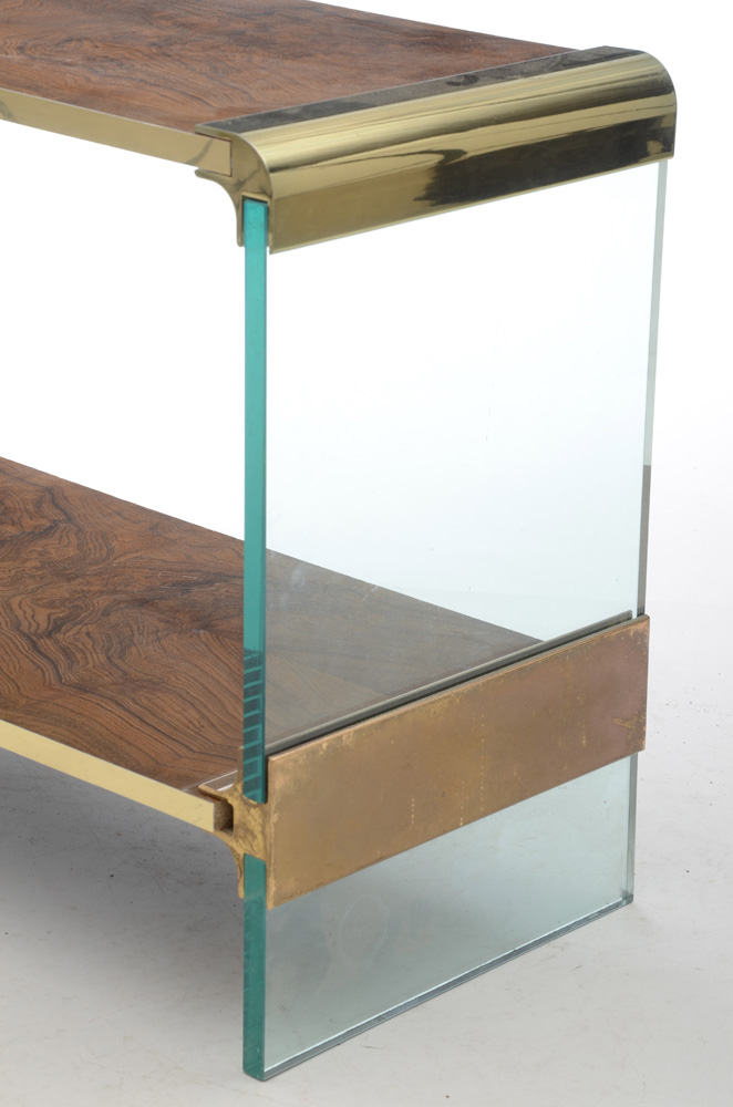 Modern Burled Accent Shelf