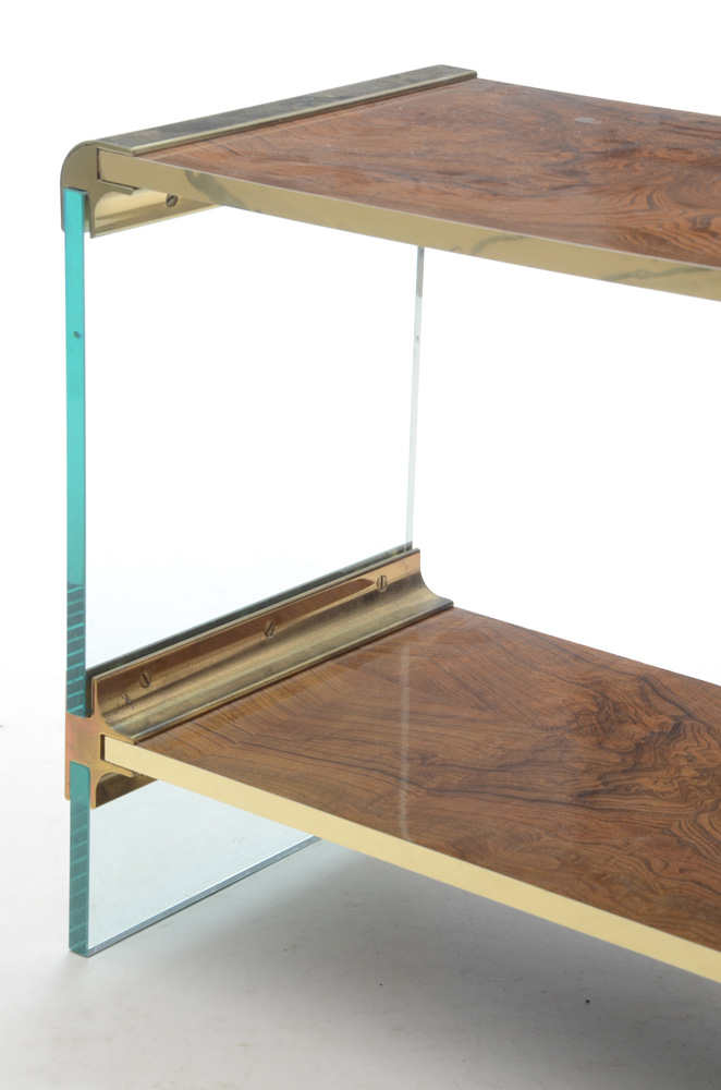 Modern Burled Accent Shelf