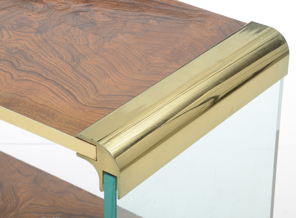 Modern Burled Accent Shelf