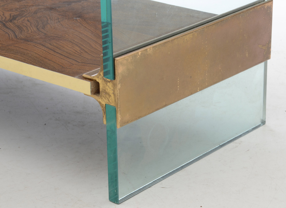 Modern Burled Accent Shelf