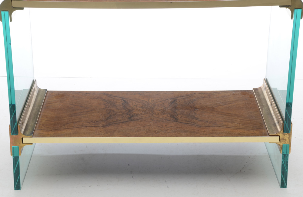 Modern Burled Accent Shelf