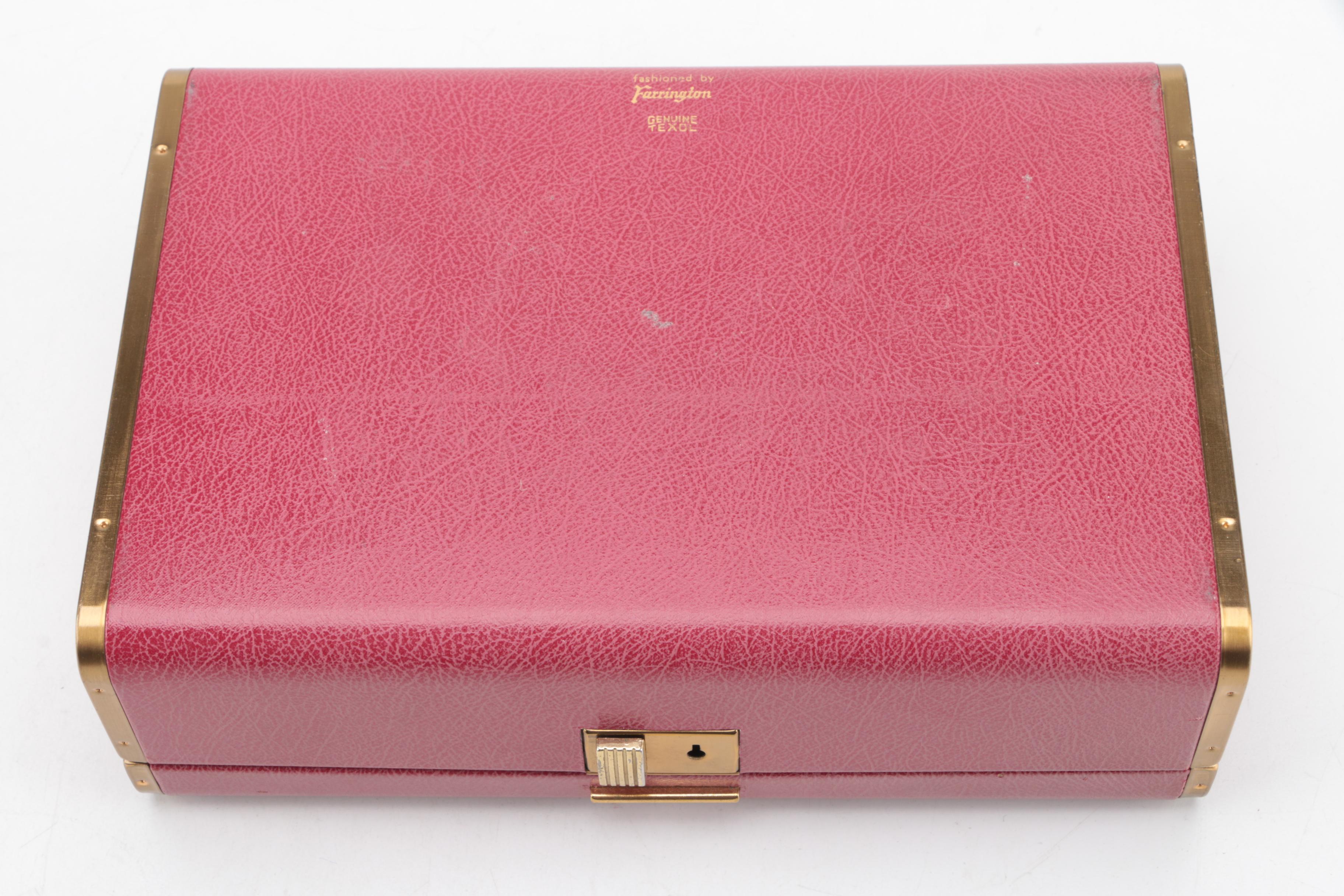 Vintage Farrington Texol Jewelry Box