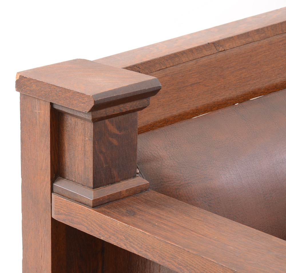 Antique Arts and Crafts Oak Sofa Bed