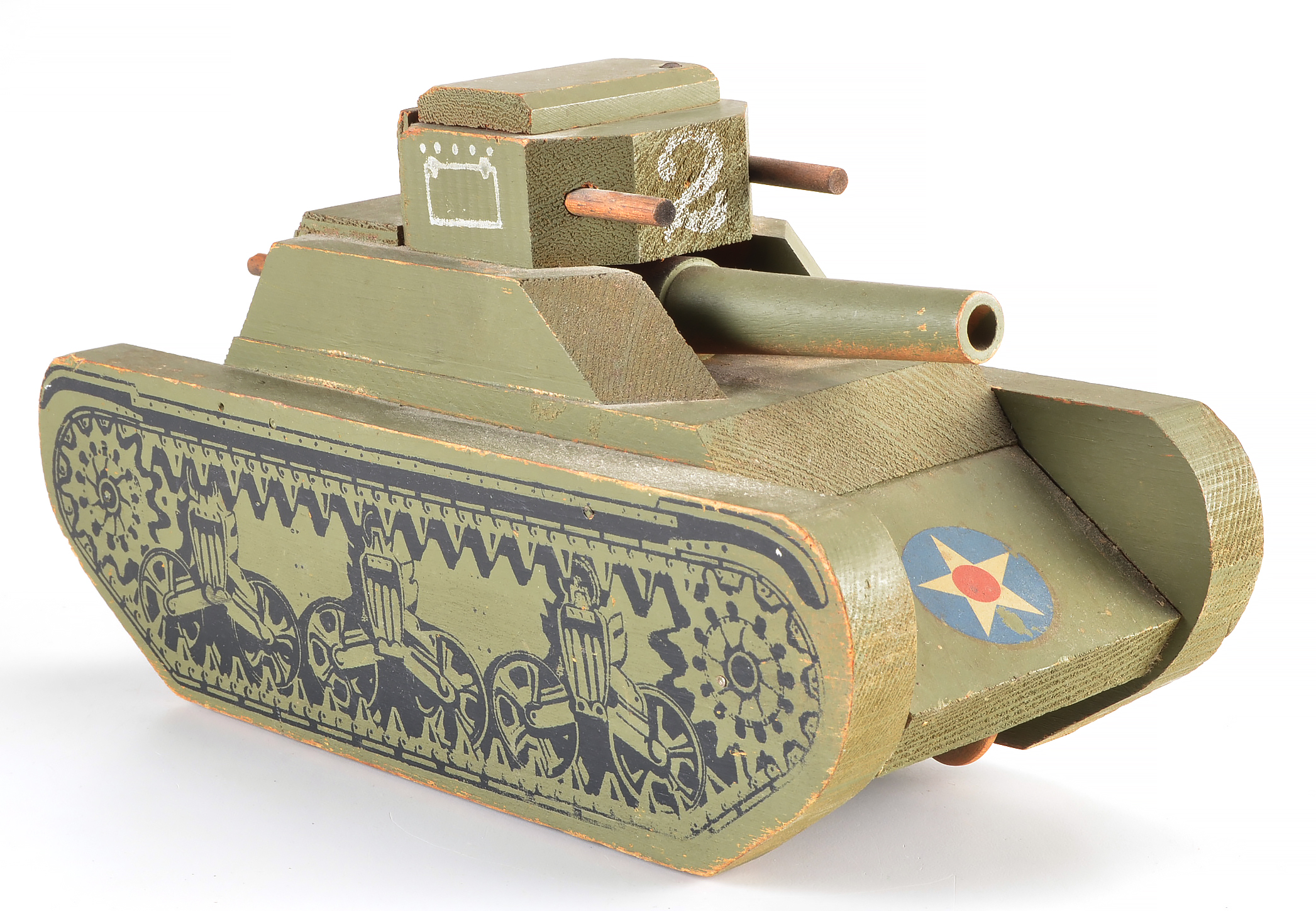 Vintage Wood Military Toys