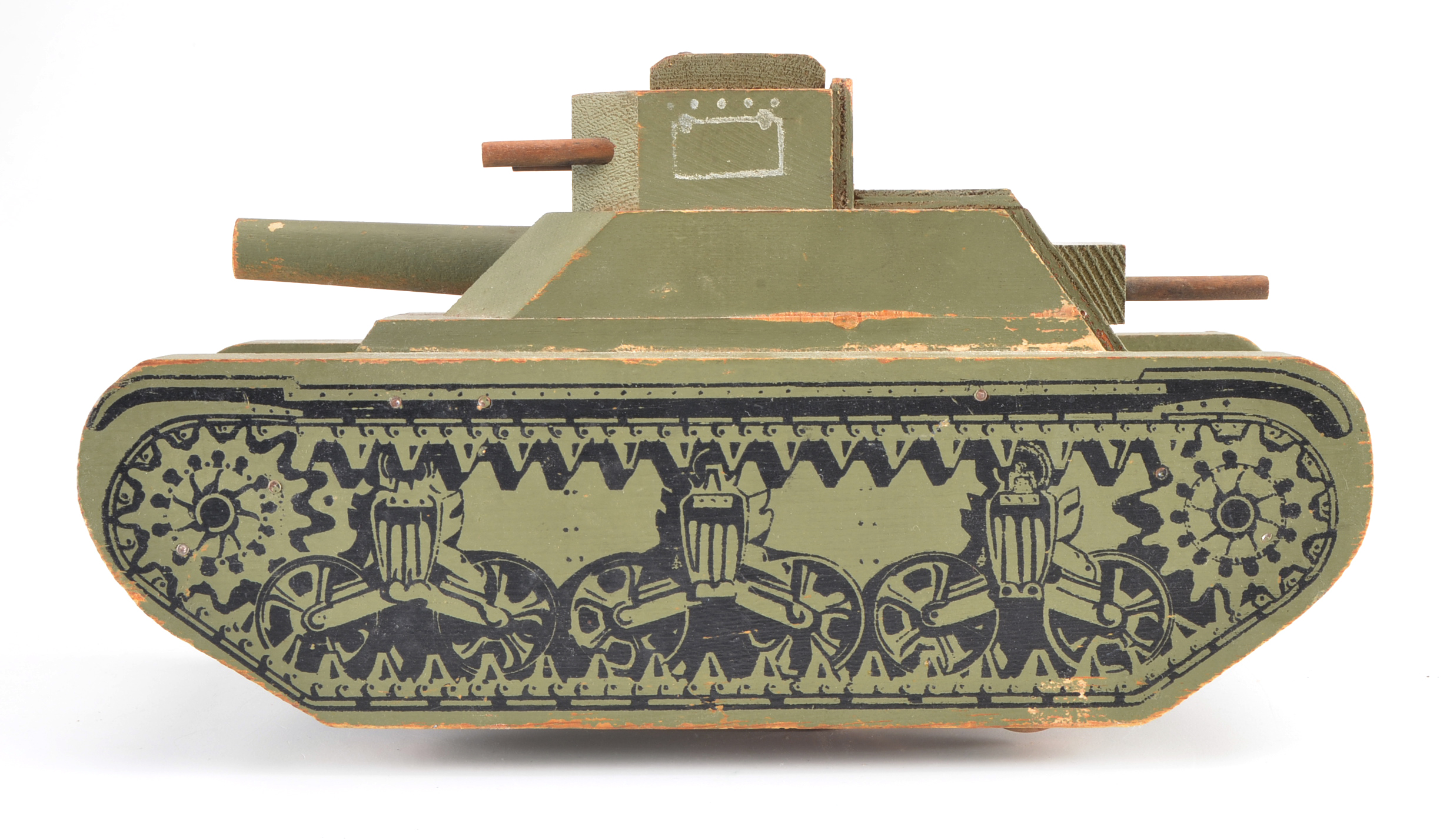 Vintage Wood Military Toys