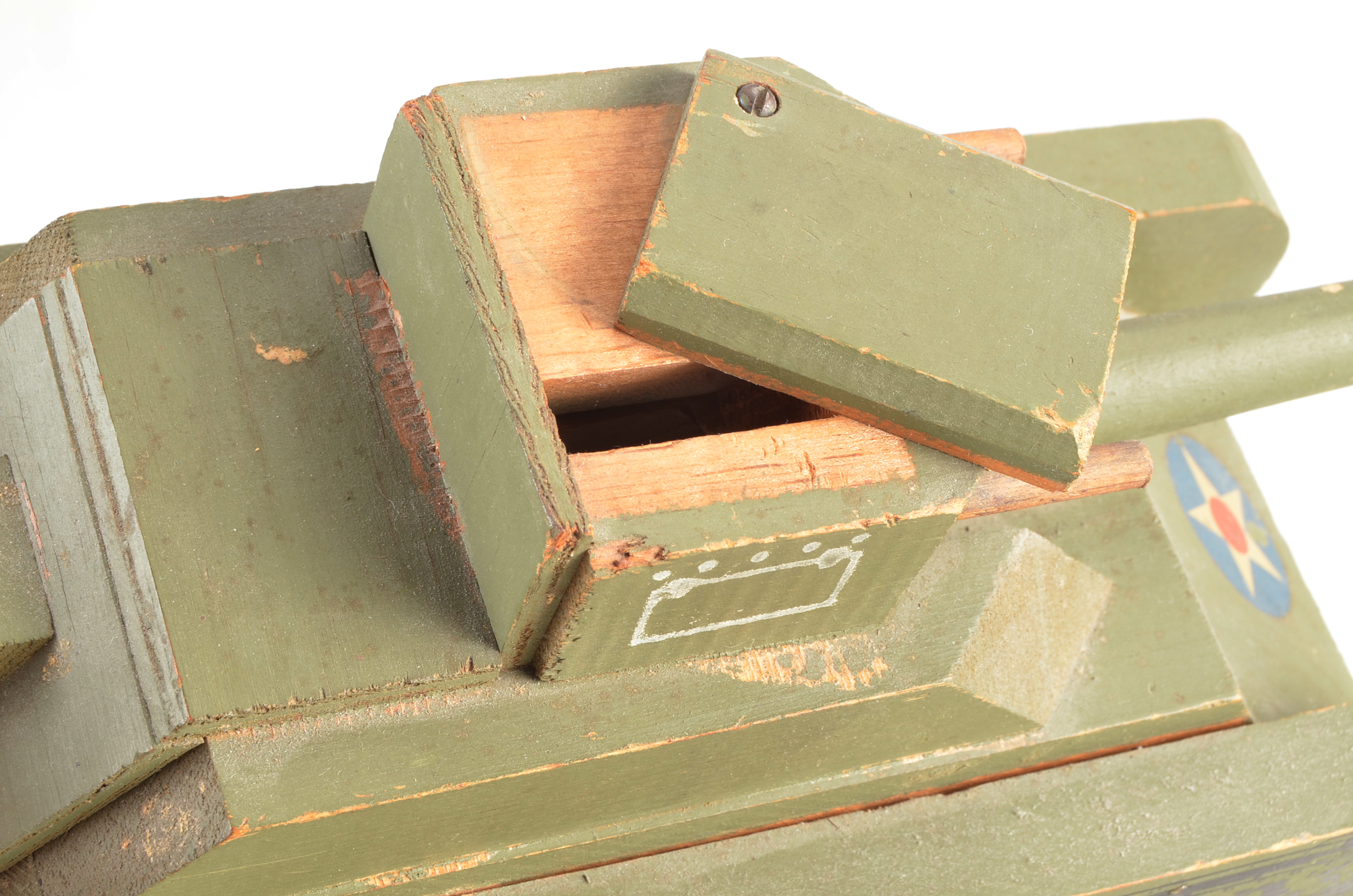 Vintage Wood Military Toys