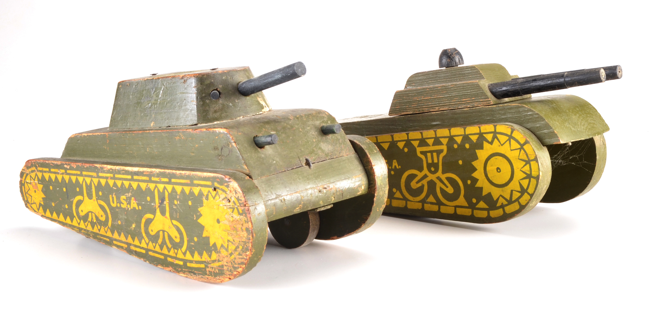 Vintage Wood Military Toys