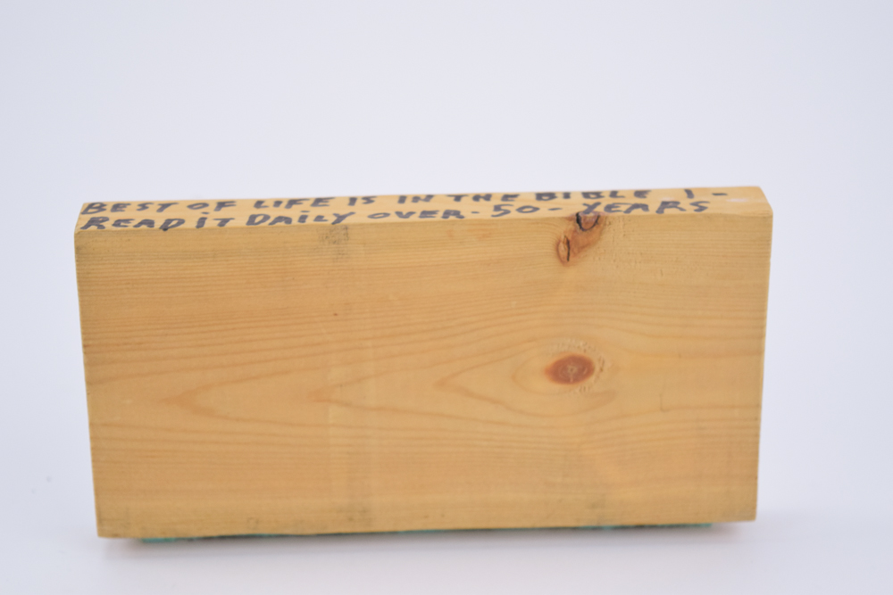 Howard Finster Wooden Folk Art Cut-Out "George Washington"