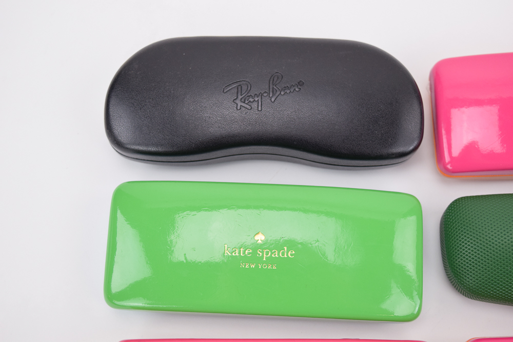 Designer Eyeglass Cases Including Prada, Kate Spade, Ray-Ban and Coach