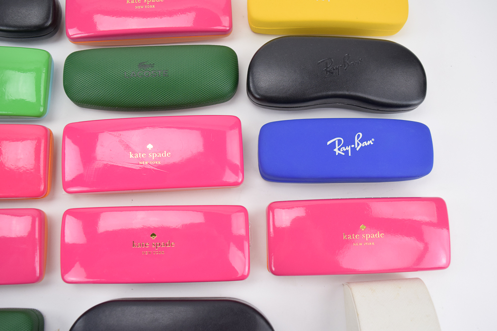 Designer Eyeglass Cases Including Prada, Kate Spade, Ray-Ban and Coach