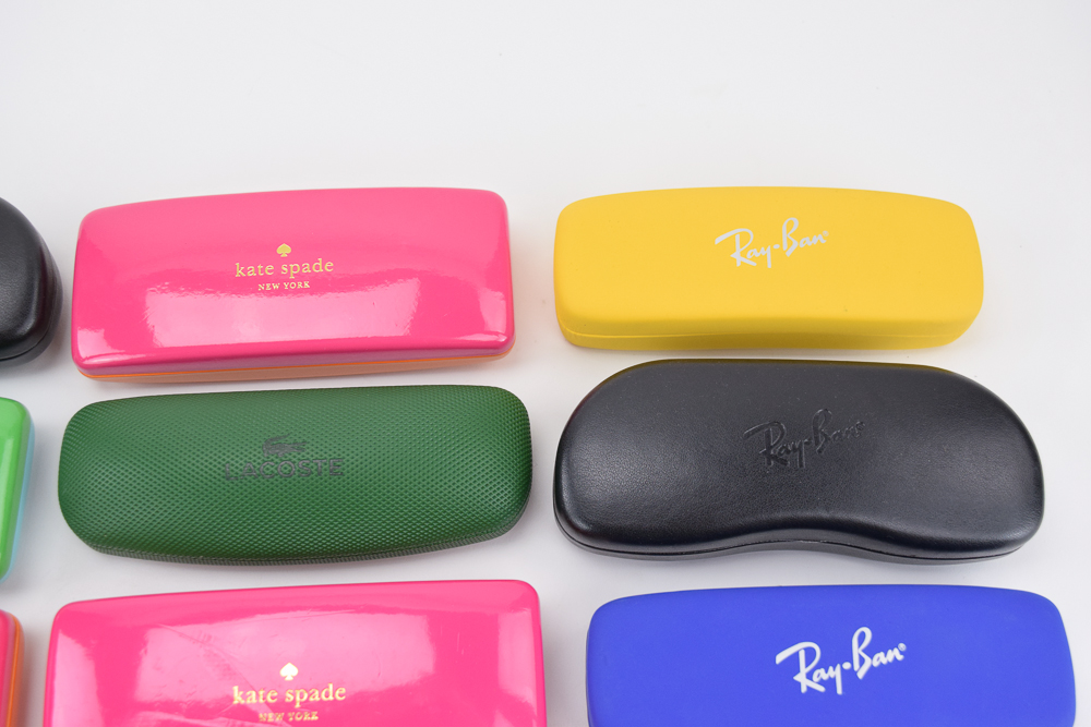 Designer Eyeglass Cases Including Prada, Kate Spade, Ray-Ban and Coach