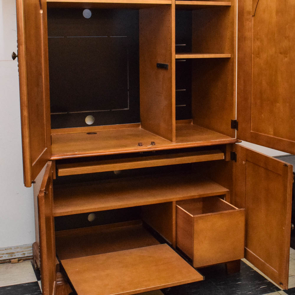 Hekman Burlwood and Maple Secretary Cabinet