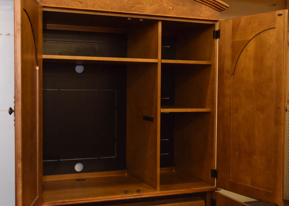 Hekman Burlwood and Maple Secretary Cabinet