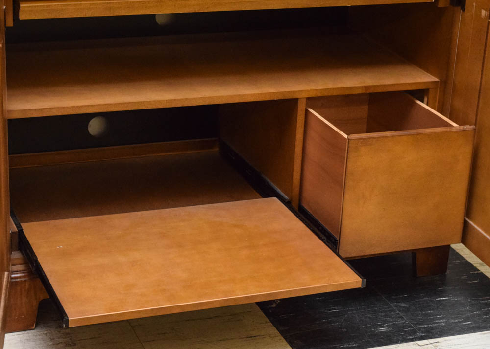 Hekman Burlwood and Maple Secretary Cabinet