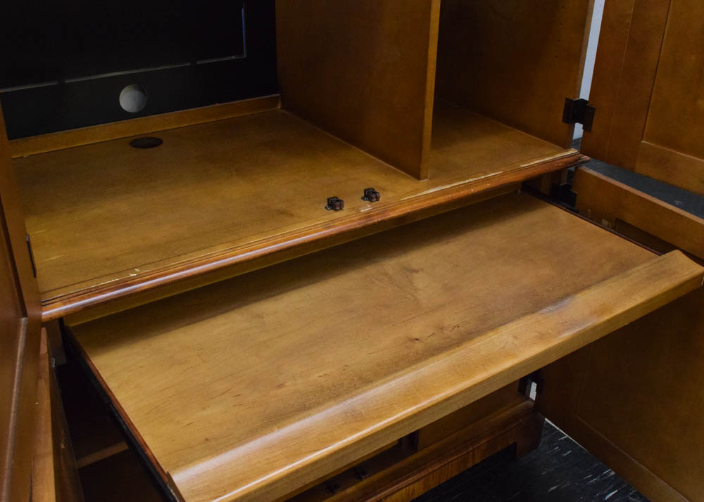 Hekman Burlwood and Maple Secretary Cabinet